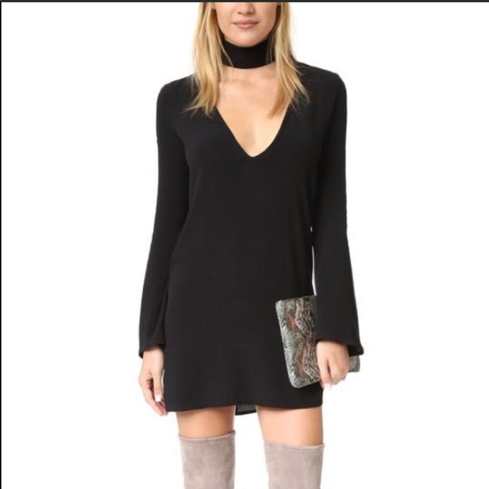 Flynn Skye Black Memphis Mini Dress Choker Neck
